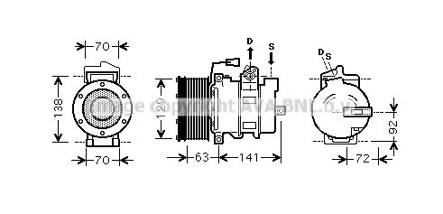 AVA QUALITY COOLING Kompressor,kliimaseade MEK249